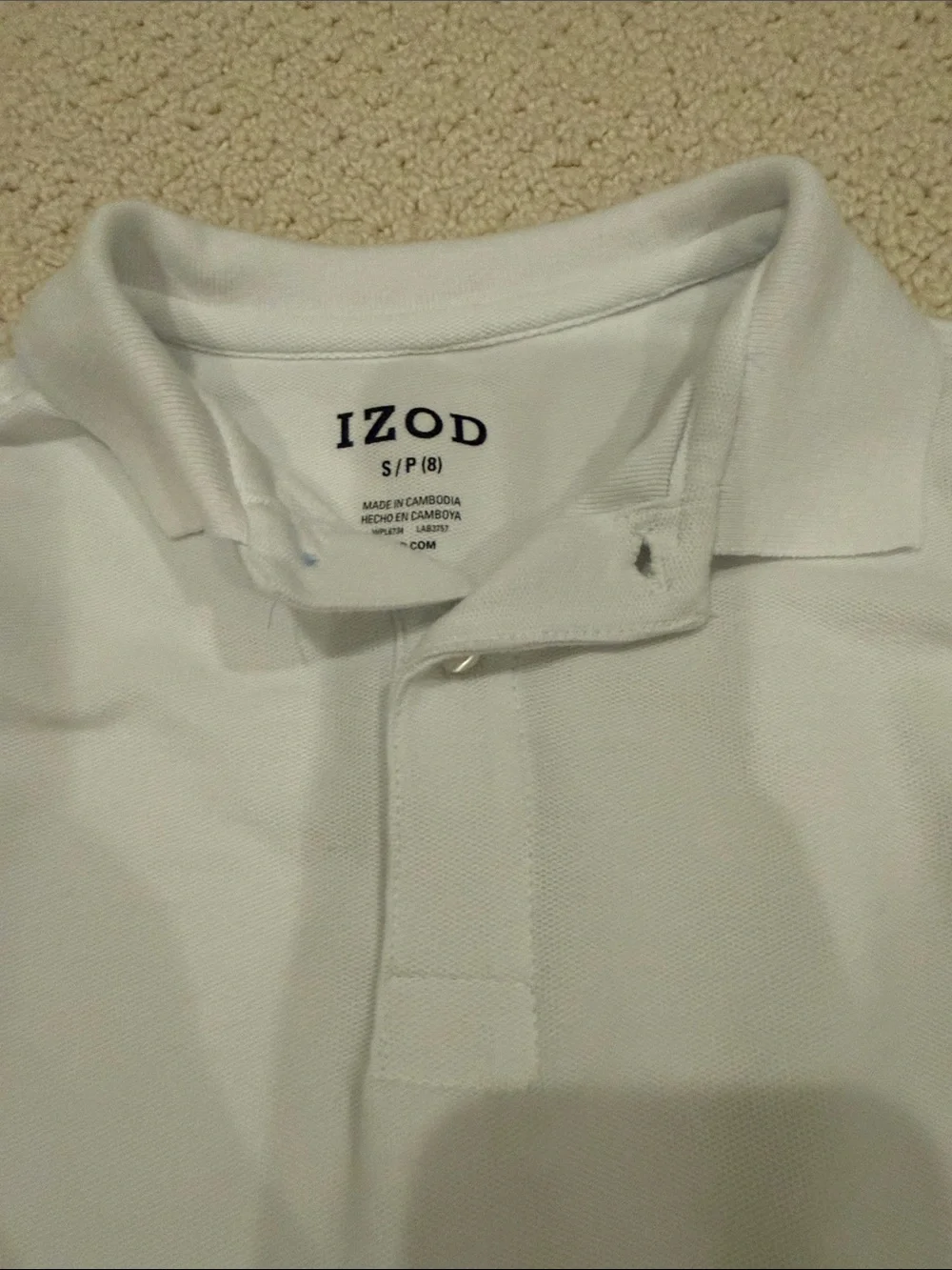 Izod White Kids Polo Shirt